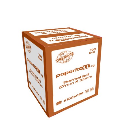 Thermal Paper Roll 57mm x 35mm x Coreless (100 rolls/box)